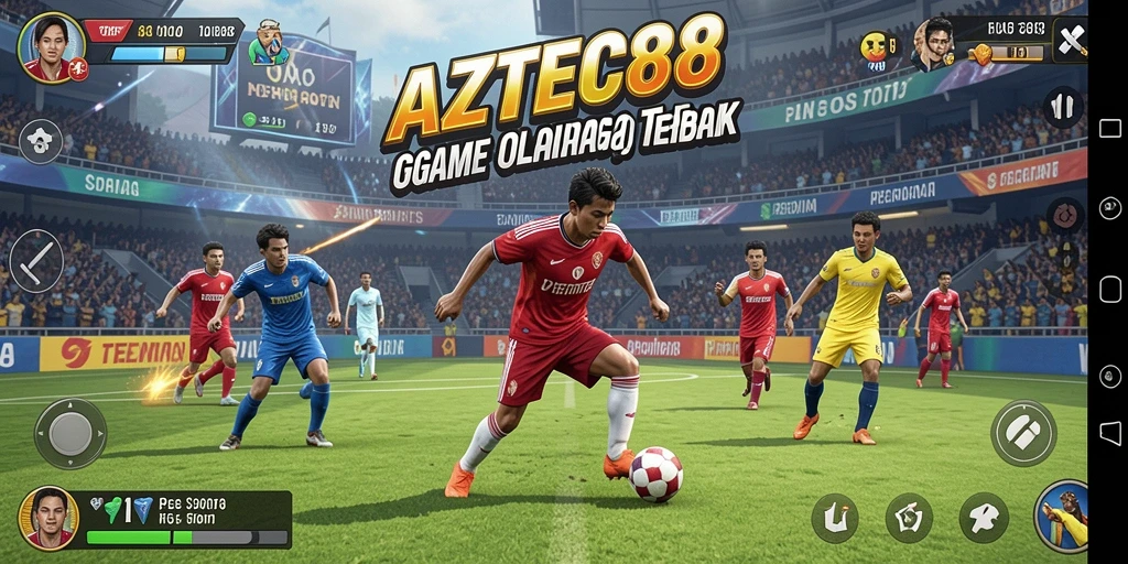 Screenshot gameplay AZTEC88 yang menunjukkan aksi olahraga seru.