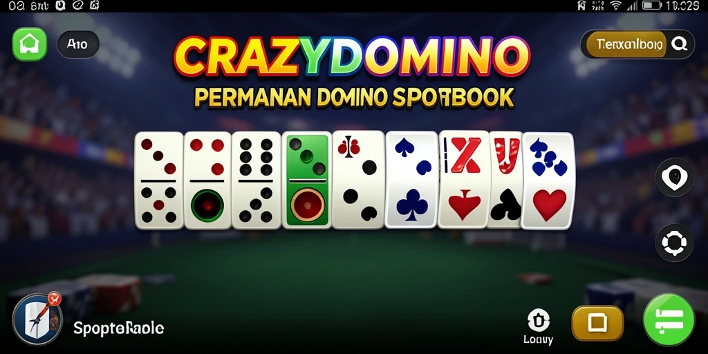 Tampilan menarik dari gameplay CRAZYDOMINO dalam Sportsbook.