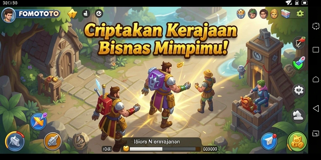 Tampilan interaktif dari gameplay FOMOTOTO yang mendebarkan.