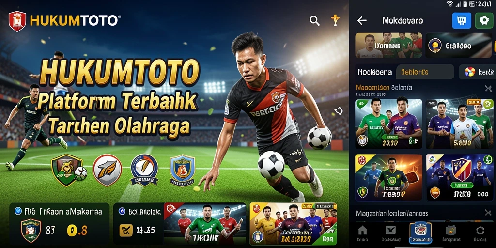 Tampilan gameplay HUKUMTOTO dengan berbagai pilihan taruhan olahraga.