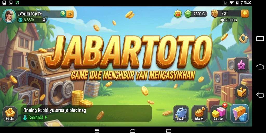 Screenshot gameplay JABARTOTO yang menunjukkan kegiatan idle yang mengasyikkan.