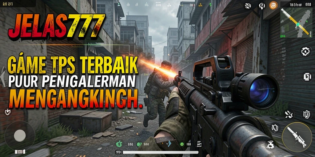 Gameplay intens JELAS777 dalam mode TPS yang seru.