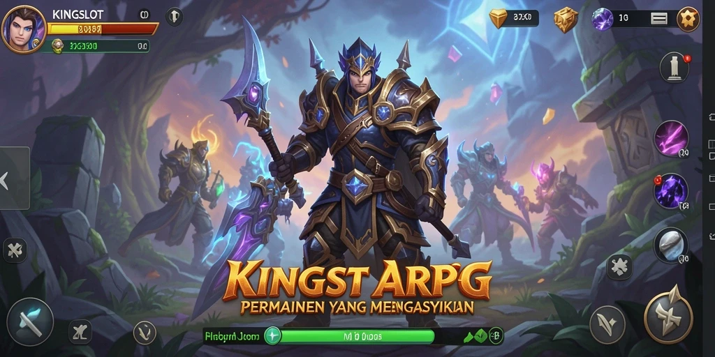 Screenshot menunjukkan pertarungan mendebarkan dalam KINGSLOT.