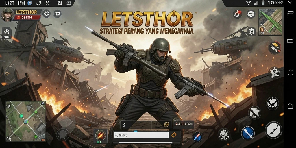Tampilan gameplay menarik dari LETSTHOR yang mencerminkan strategi yang mendalam.