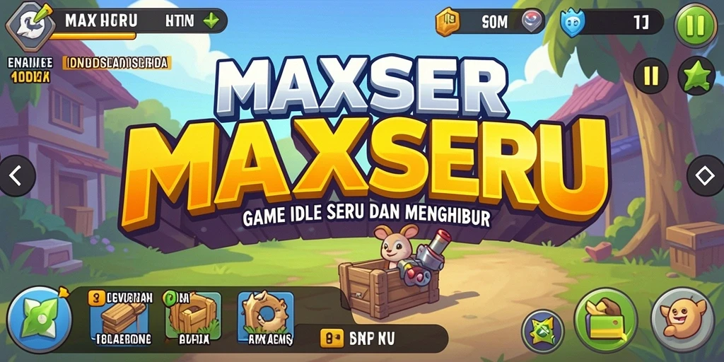 Gameplay <strong>MAXSERU</strong> yang santai dan interaktif.