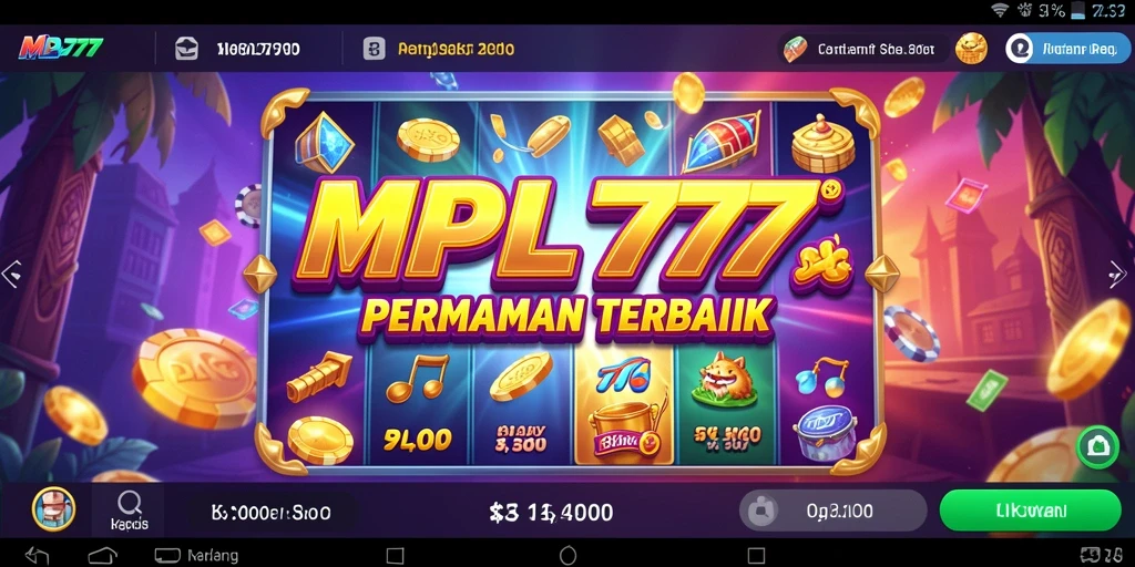 Screenshot permainan Slot MPL777 menampilkan desain grafis yang memukau.