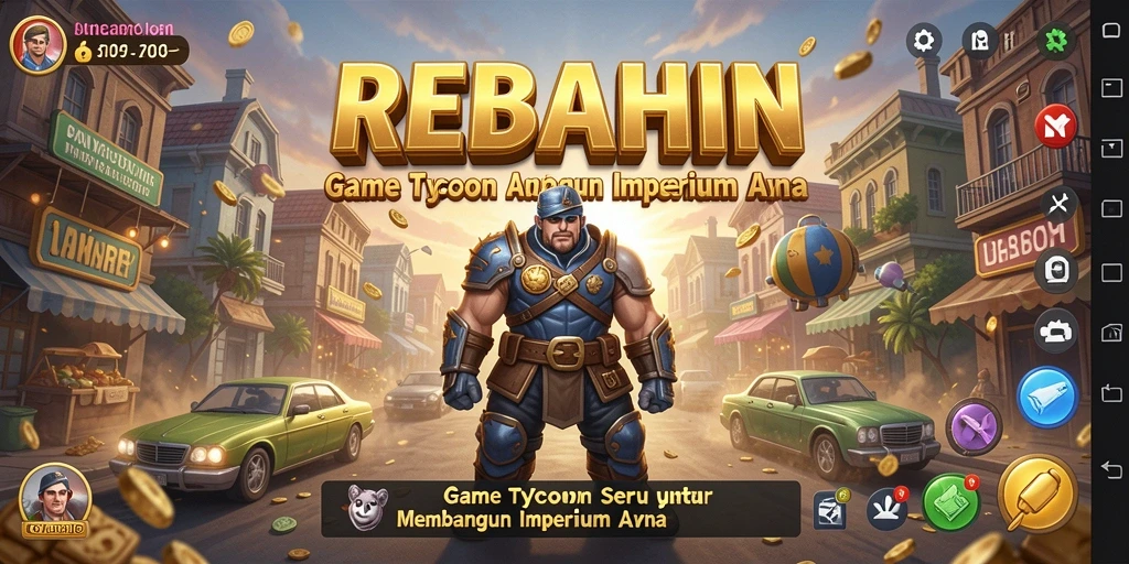 Tampilan gameplay Tycoon yang menarik dalam REBAHIN.