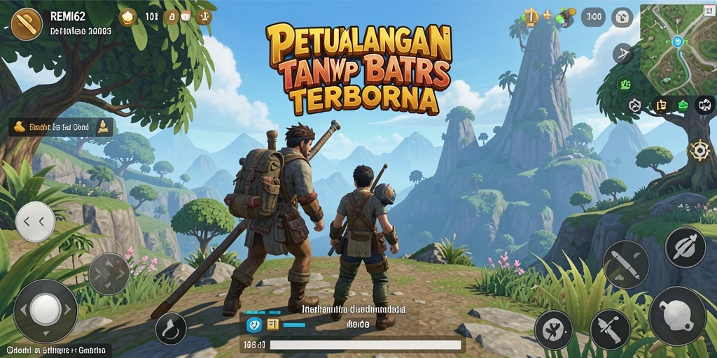 Screenshot gameplay REMI62 menampilkan dunia terbuka yang megah.