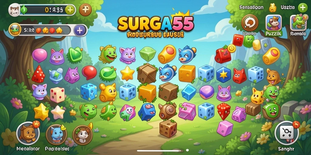 Tampilan gameplay SURGA55 yang penuh tantangan Puzzle.